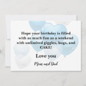 Modern Simple Custom Photo Birthday Greeting Card 招待状 (裏面)