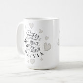 Modern Simple Daughter Birthday Design コーヒーマグカップ (正面左)