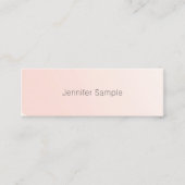 Modern Simple Design Blush Pink Template Trendy スキニー名刺 (正面)