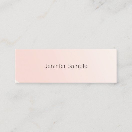 Modern Simple Design Blush Pink Template Trendy スキニー名刺 (正面)