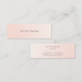 Modern Simple Design Blush Pink Template Trendy スキニー名刺 (正面/裏面)