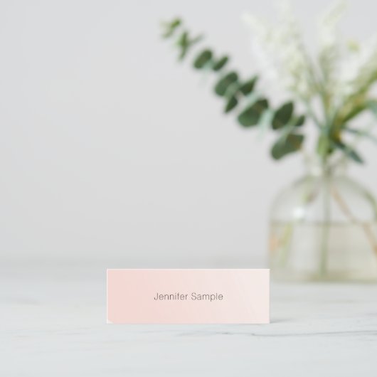 Modern Simple Design Blush Pink Template Trendy スキニー名刺 (スタンド正面)