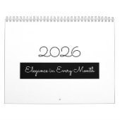 Modern Simple Elegant 2026 Calendar カレンダー (カバー)
