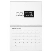 Modern Simple Elegant 2026 Calendar カレンダー (2月 2027)