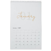Modern Simple Elegant 2026 Calendar カレンダー (1月 2027)