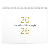 Modern Simple Elegant 2026 Calendar カレンダー (カバー)