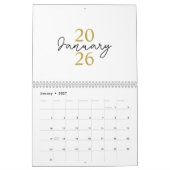 Modern Simple Elegant 2026 Calendar カレンダー (1月 2027)