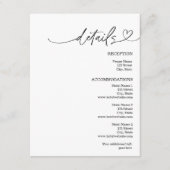 Modern Simple Elegant Black and White Info エンクロージャーカード (正面)