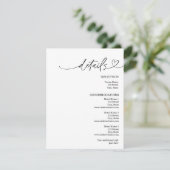 Modern Simple Elegant Black and White Info エンクロージャーカード (スタンド正面)