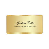 Modern Simple Elegant Calligraphy Script Name Gold ラベル (正面)