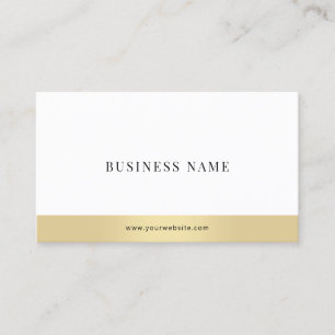 Modern Simple Elegant Gold White Companyの平野 名刺