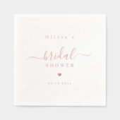 Modern simple elegant script bridal shower party 箔ナプキン (正面)