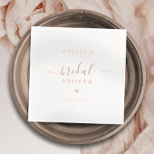 Modern simple elegant script bridal shower party 箔ナプキン