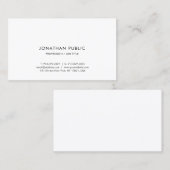 Modern Simple Elegant Template Easy to Make 名刺 (正面/裏面)