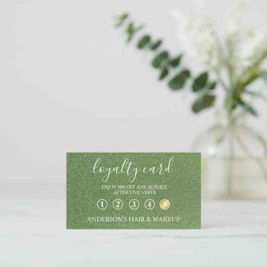 Modern Simple elegant typography Loyalty Card 名刺 (スタンド正面)