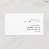 Modern Simple Elegant White Stripe printed Kraft 名刺 (裏面)