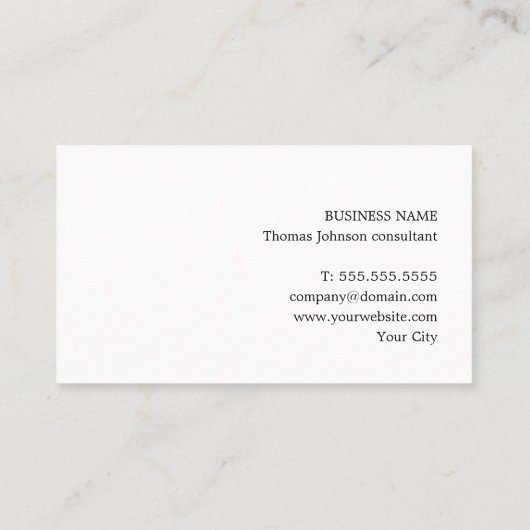 Modern Simple Elegant White Stripe printed Kraft 名刺 (裏面)