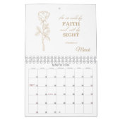 Modern Simple Floral Christian カレンダー (3月 2026)