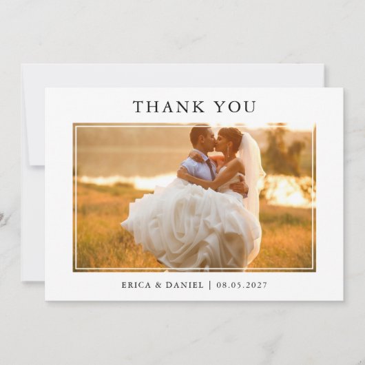 Modern Simple Framed Photo Wedding Landscape (正面)