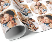 Modern Simple Geometric Four Photo Template ラッピングペーパー (ロールコーナー)