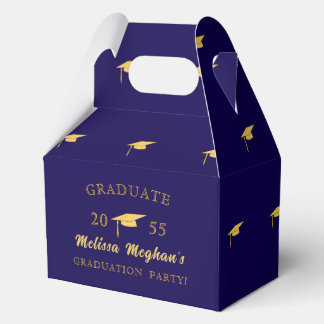 Modern Simple Gold Graduation Cap Grad Party  フェイバーボックス