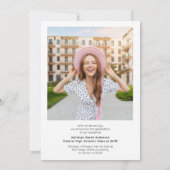 Modern Simple Graduate 2 Photo Graduation 案内状 (裏面)