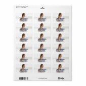 Modern Simple Graduation Photo Address Label ラベル (フルシート)