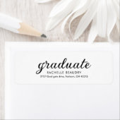 Modern Simple Graduation Return Address Label ラベル (インサイチュ)