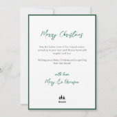 Modern Simple Green Hand Drawn Christmas Tree シーズンカード (裏面)