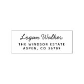 Modern Simple Handwritten Return Address ラバースタンプ (インプリント)