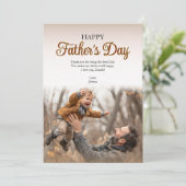 Modern Simple Happy Father’s Day Photo カード (スタンド正面)