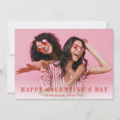 Modern Simple Happy Gelantine's Day Photo シーズンカード (正面)