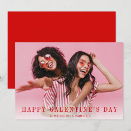 Modern Simple Happy Gelantine's Day Photo シーズンカード