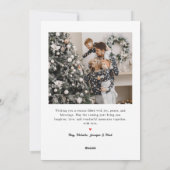 Modern Simple Happy Holidays Photo Calligraphy シーズンカード (裏面)