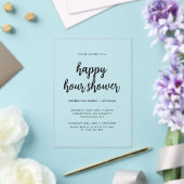 Modern Simple Happy Hour Couple Bridal Shower アクリル招待状 (インサイチュ (ウェディング))