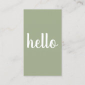 Modern Simple Khaki White QR Code Consultant  名刺 (正面)