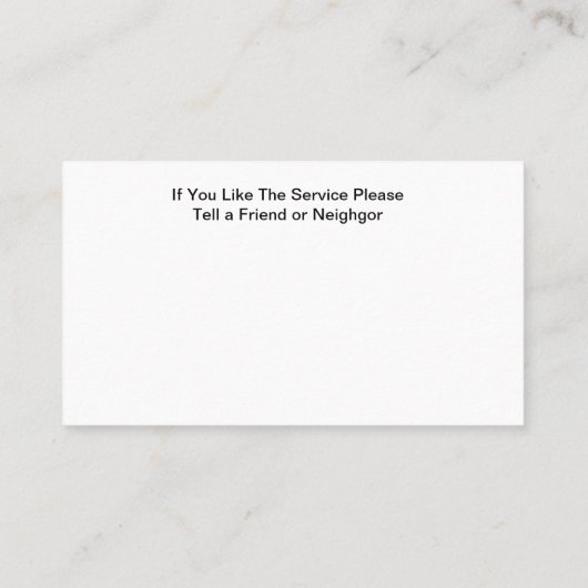 Modern Simple Lawn Service Business Cards 名刺 (裏面)