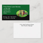Modern Simple Lawn Service Business Cards 名刺 (正面/裏面)