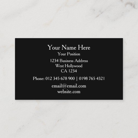 Modern Simple Logo Professional 名刺 (裏面)