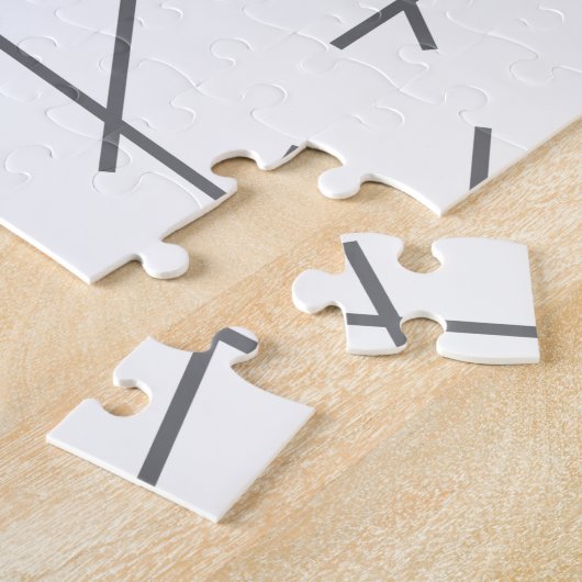 Modern, simple, messy graphic line pattern ジグソーパズル (側面)