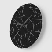 Modern, simple, messy graphic line pattern ラージ壁時計 (傾斜)