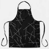 Modern, simple, messy, trendy graphic line pattern エプロン (正面)