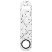 Modern, simple, messy, trendy graphic line pattern スピード栓抜き (正面)