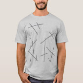 Modern, simple, messy, trendy graphic line pattern tシャツ (正面)