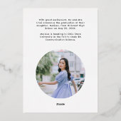 Modern Simple Minimal Curved Arch Graduation Card 箔招待状 (裏面)