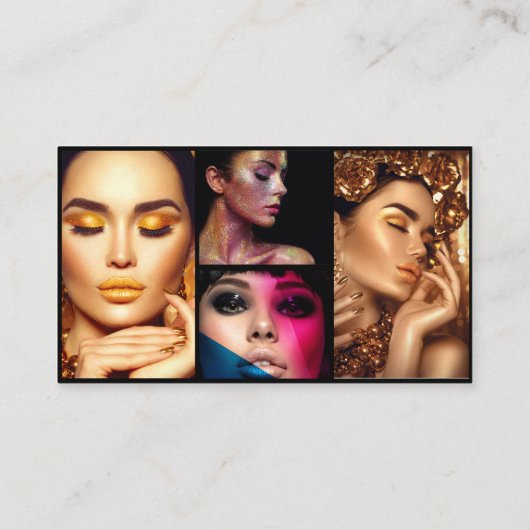 Modern Simple Minimal Photo QR Code Social Media  名刺 (裏面)