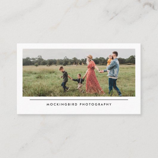 Modern Simple Minimalist Family Photography 名刺 (正面)