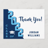 Modern Simple Minimalist Golden Graduation サンキューカード (正面)