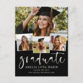 Modern Simple Minimalist Graduation Invitation ポストカード (正面)
