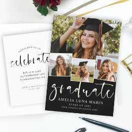 Modern Simple Minimalist Graduation Invitation ポストカード